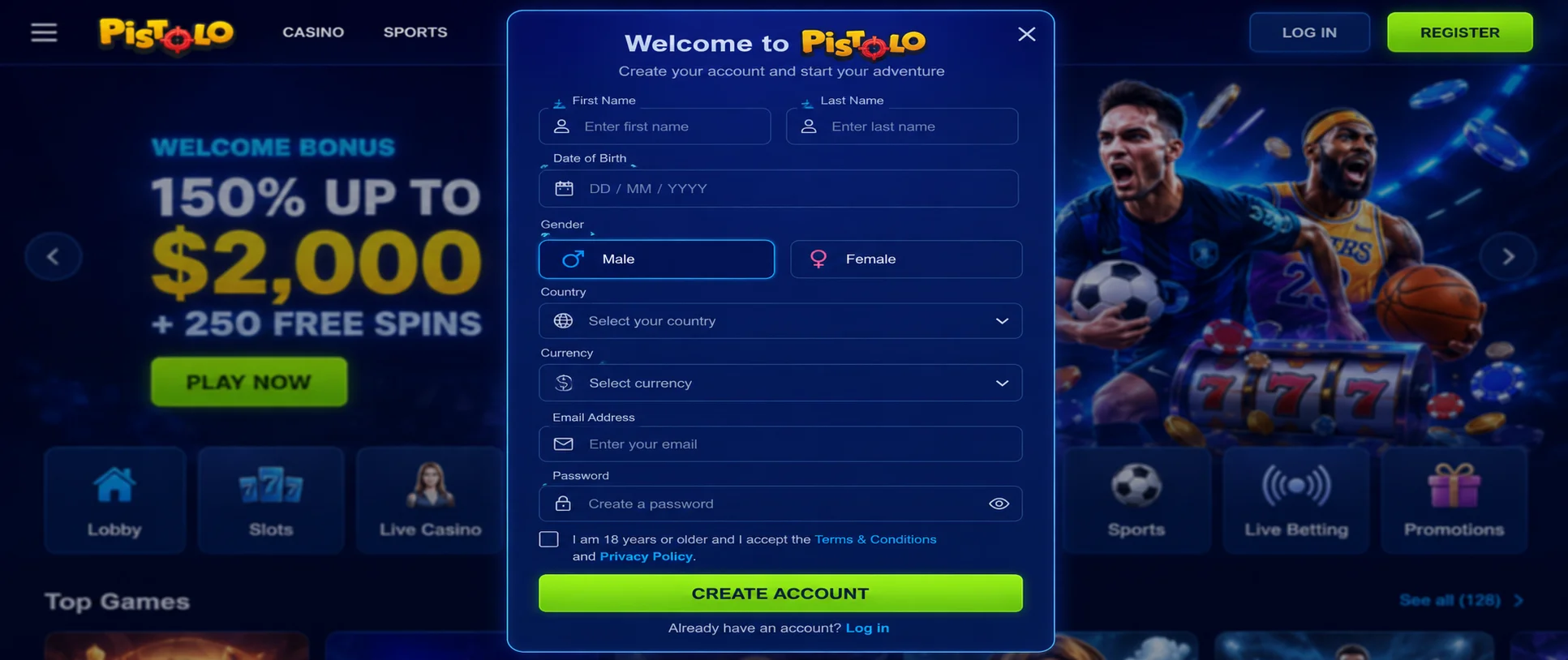 pistolo login